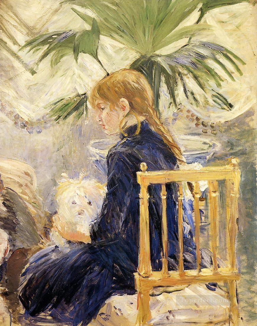 Berthe Morisot Girl with Dog Oil Paintings